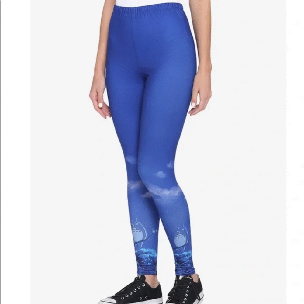 Blue Totoro Ghibli Hot Topic Leggings New Tags M 2X